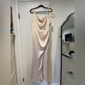 Birdy Grey Jennifer Matte Satin Dress in Champagne